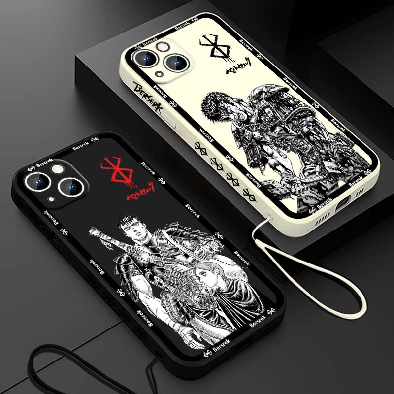 Phone Cases Anime - Coque de téléphone liquide avec corde
