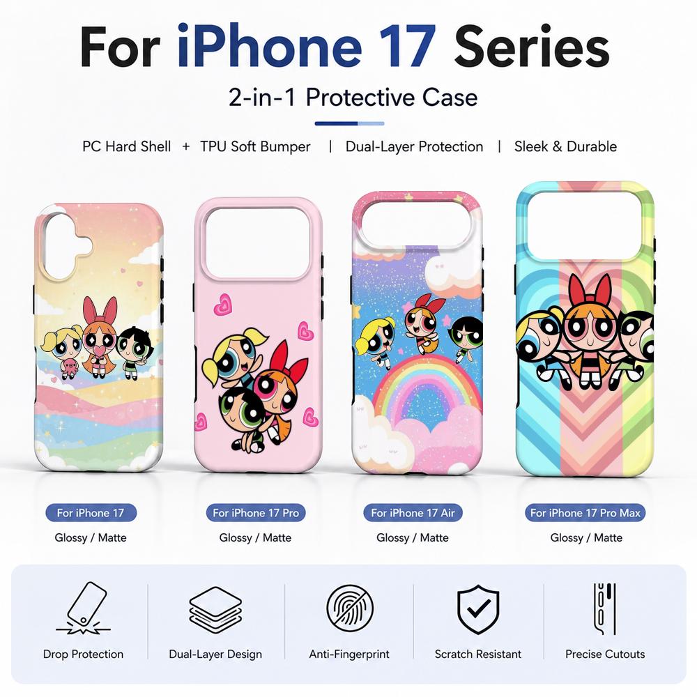 Phone Cases Girls - Coque de téléphone Anime P-Powerpuff Girls
