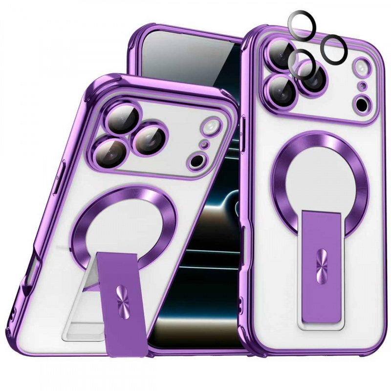 Luxury Plating Case - Coque magnétique de luxe avec support