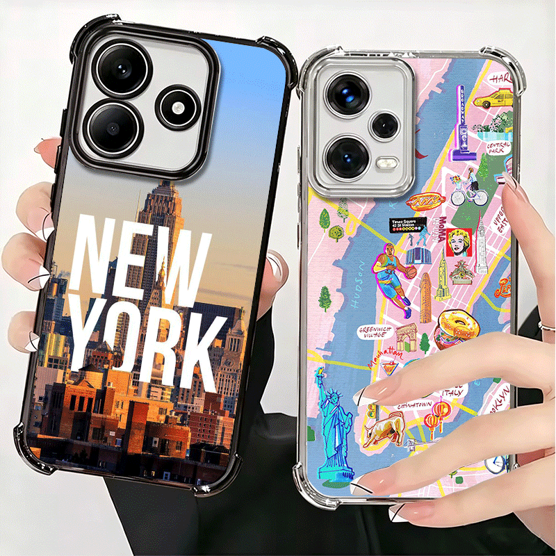 Phone Cases Nyc - Coque Souple Anti-Chute Plaquée NYC New