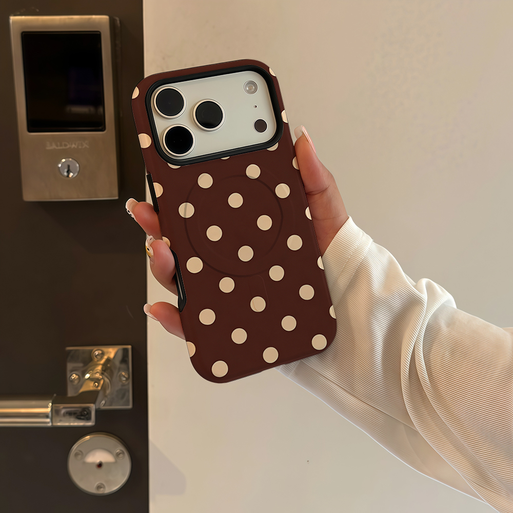 Coque de téléphone marron beig - Phone Cases Polka Dot avis et prix